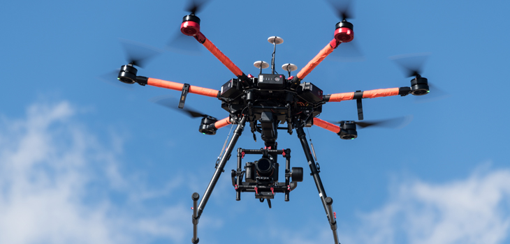 drone flying in the sky